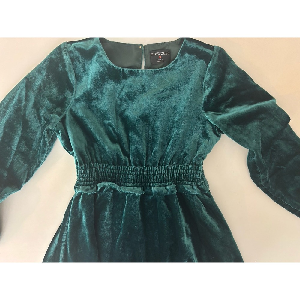 Crewcuts Green Velour Dress